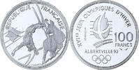 France 100 Francs 1992 Olympics, Albertville, Free-style Skiing, MDP -