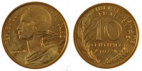 France 5 Centimes Coin, Marianne, Aluminum-Bronze -