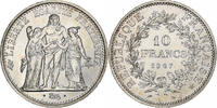France 10 Francs Hercule, Paris, Avec accent, Silver -