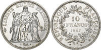 France 10 Francs Hercule, Paris, Avec accent, Silver -