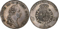 Sweden Riksdaler Gustaf III, Stockholm, Silver, KM:527 -