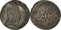 France Franc au Col Plat Henri III, Uncertain mint, Silver -