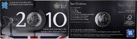 Great Britain 5 Pounds Elizabeth II, 2012 Olympics London, Countdown -