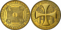 France Tourist token Reims - Cathédrale - Labyrinthe, Copper-nickel -