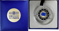 France 2 Euro Drapeau européen, Monnaie de Paris, Proof, Colourized -