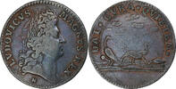 France betaalpenning Louis XIV, La vigilance, Copper, Feuardent:12852 -