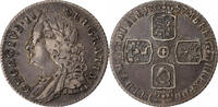 United Kingdom 6 Pence 1757 London George II, London, Silver, KM:582.2 SS 668.96 元  ＋  41.42 元 运费