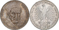 Germany 5 Mark Carl Friedrich Gauss, Hambourg, Silver, KM:145 -