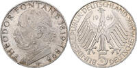 Germany 5 Mark Theodor Fontane, Karlsruhe, Silver, KM:125 -