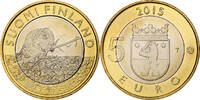 Finland 5 Euro Beaver in Satakunta, Vantaa, Bi-Metallic, KM:240 -