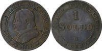 Papal States Soldo Pius IX, Rome, Copper, KM:1372.2 -