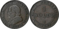 Papal States Soldo Pius IX, Rome, Copper, KM:1372.2 -