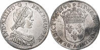 France 1/4 Écu à la mèche courte Louis XIV, Paris, rose, Silver -