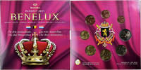 Benelux 3x 1 ct. - 2€ + Token Les 3 monarchies -