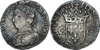 France Teston aux 2 C couronnés Charles IX, La Rochelle, Silver -