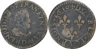 France Double Tournois Henri IV, Lyon, Copper, Gadoury:538 -