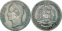 Venezuela Bolivar Philadelphia, Silver, KM:22a -