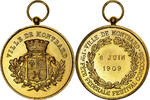 France Medal Fête fédérale, ville de Montbard, Gilt Bronze -
