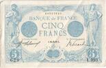France 5 Francs Bleu, 1912-09-19, U.993 -