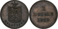 Guernsey Double Soho Mint, Copper, KM:1 -