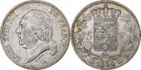 France 5 Francs Louis XVIII, Lyon, Silver, Gadoury:614 -