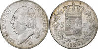France 5 Francs Louis XVIII, Bayonne, Silver, Gadoury:614 -