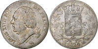 France 5 Francs Louis XVIII, Toulouse, Silver, Gadoury:614 -