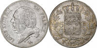 France 5 Francs Louis XVIII, Lille, Silver, Gadoury:614 -