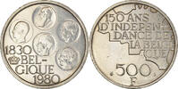 Belgium 500 Francs Coin, Brussels, Silver Clad Copper-Nickel -
