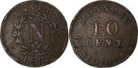 France 10 Centimes Napoleon I, Lille, Copper, Gadoury:191c -
