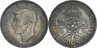 Great Britain Two Shillings Coin, George VI, Silver, KM:855 -