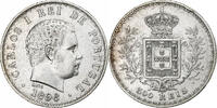 Portugal 500 Reis Carlos I, Lisbon, Silver -