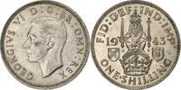 Great Britain Shilling George VI, London, Silver -