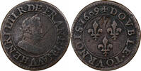 France Double Tournois 1609 Paris Henri IV, Paris, Copper S+ 376.44 元  ＋  41.45 元 运费