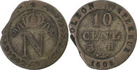 France 10 Centimes Napoleon I, La Rochelle, Billon -