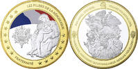 France Medaille Les Piliers de la république, Fraternité, Copper Gilt -