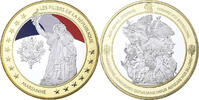 France Medaille Les piliers de la République, Marianne, Copper Gilt -