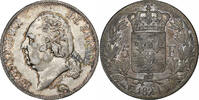 France 5 Francs Louis XVIII, Lille, Silver, Gadoury:614 -