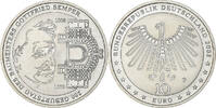 Germany 10 Euro Gottfried Semper, Karlsruhe, Silver, KM:227 -