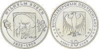 Germany 10 Euro Wilhelm Busch, Munich, Silver, KM:265 -