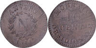France 10 Centimes Napoleon I, Antwerp, Siege Coinage, Copper -