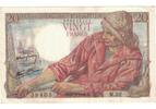 France 20 Francs Pêcheur, M.32, Fayette:13.3, KM:100a -