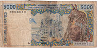 West African States 5000 Francs Banknote, KM:113Ad S 83.67 元  ＋  41.42 元 运费