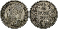 Belgium 2 Francs, 2 Frank Leopold II, Silver, KM:59 -
