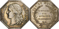 France Token Compagnie des Notaires de Chateaudun, Silver, Barre -