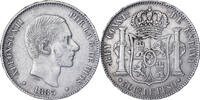Philippines 50 Centimos Alfonso XII, Manila, Silver -