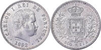 Portugal 500 Reis Carlos I, Lisbon, Silver -