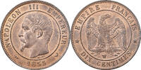France 10 Centimes Napoleon III, Lille, Dog, Bronze -