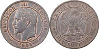 France 10 Centimes Napoleon III, Strasbourg, Bronze -