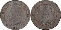 France 1 Centime Napoleon III, Strasbourg, Large BB, Bronze -